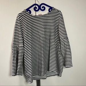 🧶 1X Pennington’s black and white striped shirt